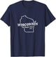 Wisconsin Vintage WI the Badger State T-Shirt - T-Shirt | Navy