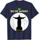 Rio de Janeiro Christ the Redeemer Cristo Redentor Brazil T-Shirt - T-Shirt | Navy