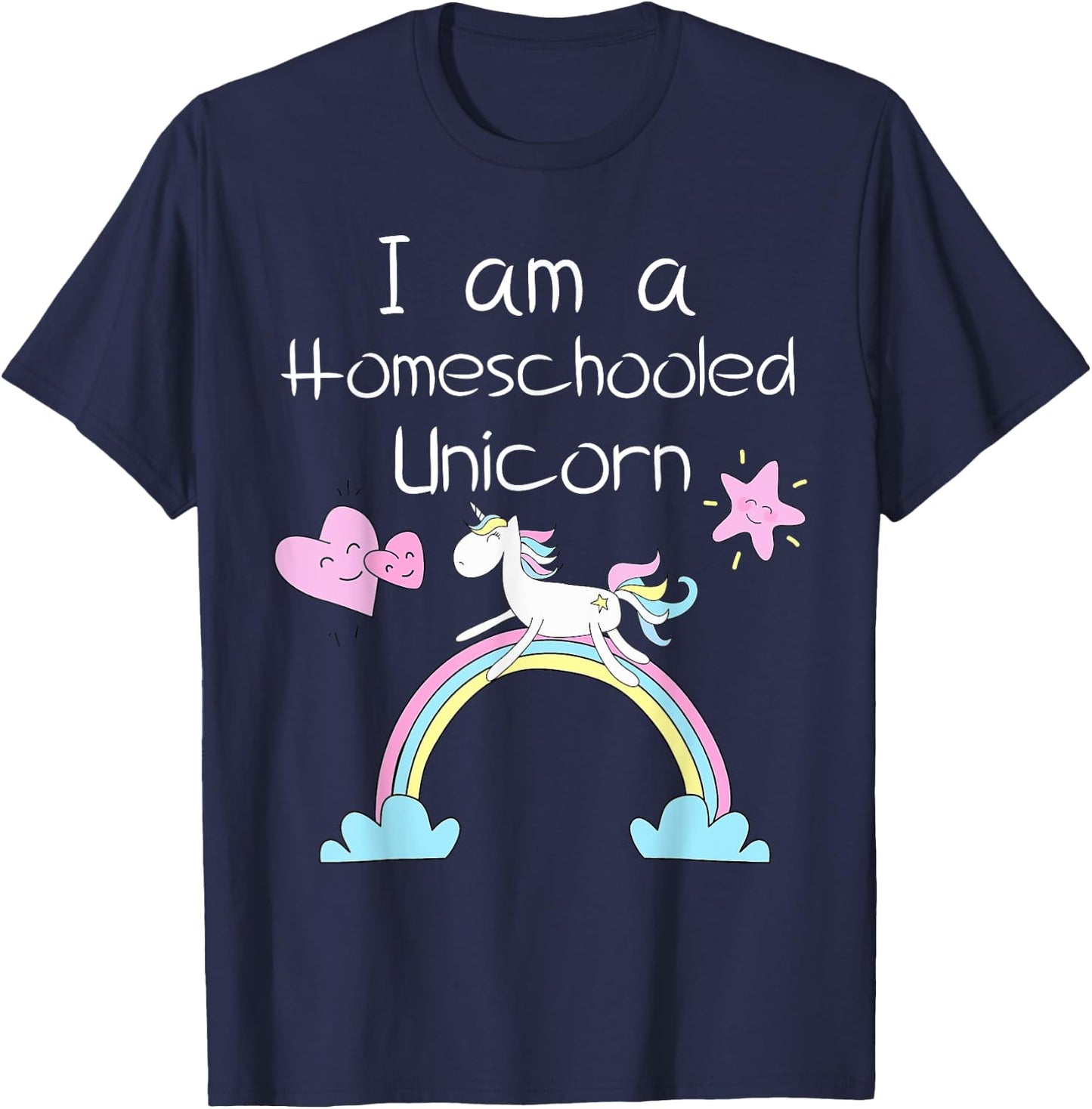 Homeschool Kids Shirts Im A Homeschooled Unicorn T-Shirt - T-Shirt | Navy