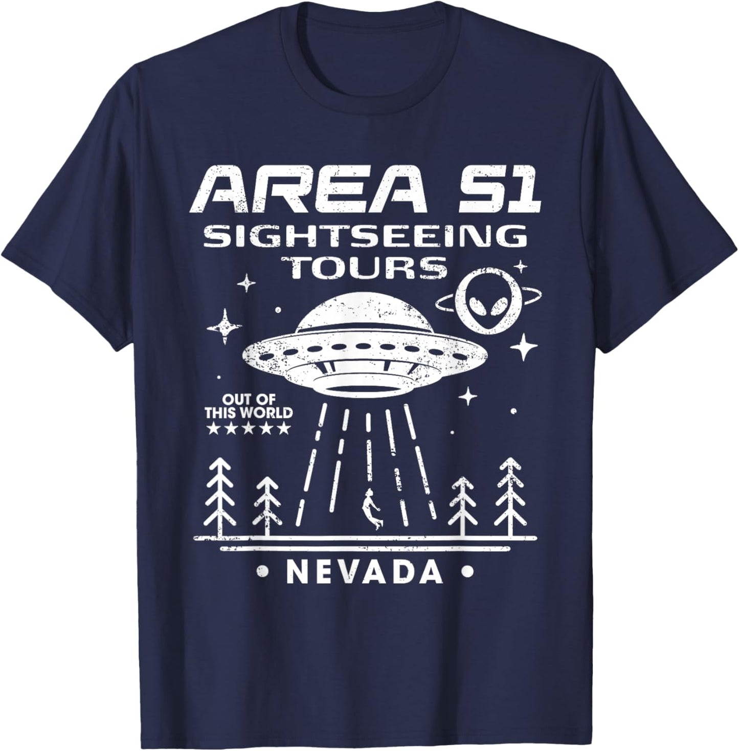 Area 51 Sightseeing Tours T-Shirt - T-Shirt | Navy