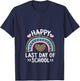 Women's Happy Last Day of School Teacher Student Women Girls Kids V-Neck T-Shirt - T-Shirt | Navy