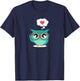 Owl Heart - Owl Gift Owl Lover Owl Teacher Owl Themed Gift T-Shirt - T-Shirt | Navy