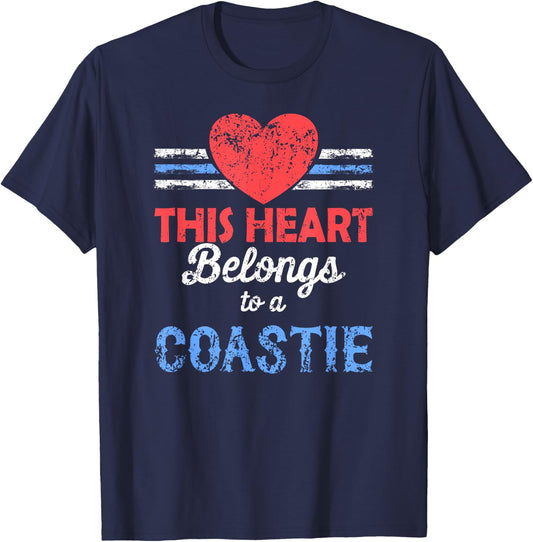 This Heart Belongs to a Coastie U.S. Coastguard Military T-Shirt - T-Shirt | Navy