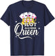 Cute Slot Machine Queen - Funny Casino Gambling T-Shirt - T-Shirt | Navy