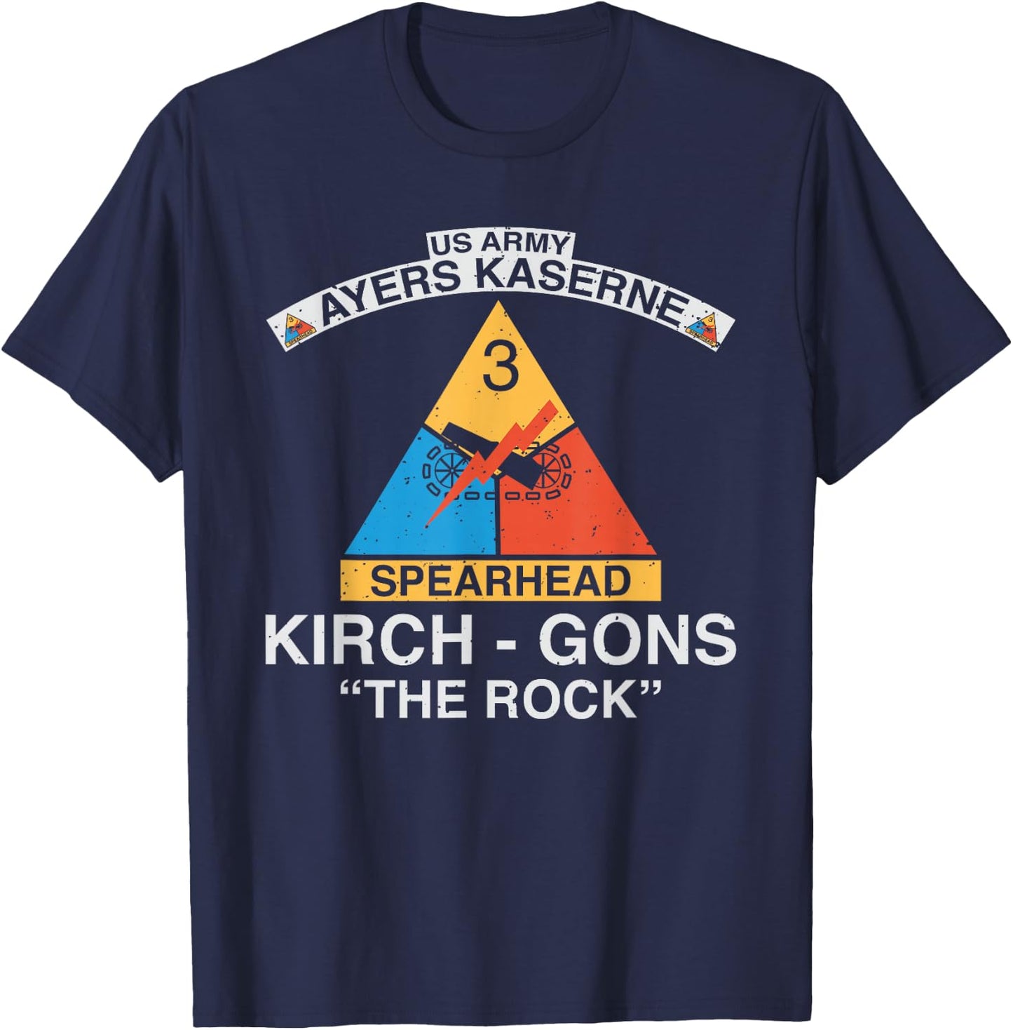 3rd Armored Division Kirch-Gons Rock T-Shirt - T-Shirt | Navy