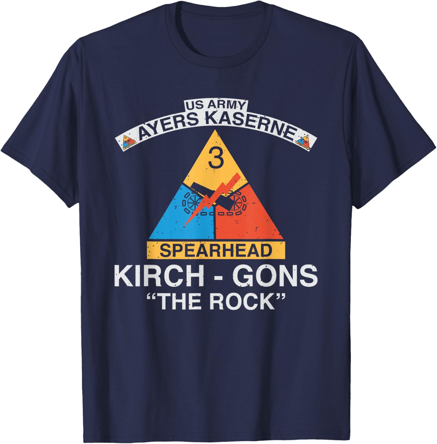 3rd Armored Division Kirch-Gons Rock T-Shirt - T-Shirt | Navy