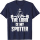 Christian Shirt Funny Gym The Lord Is My Spotter Gift T-Shirt - T-Shirt | Navy
