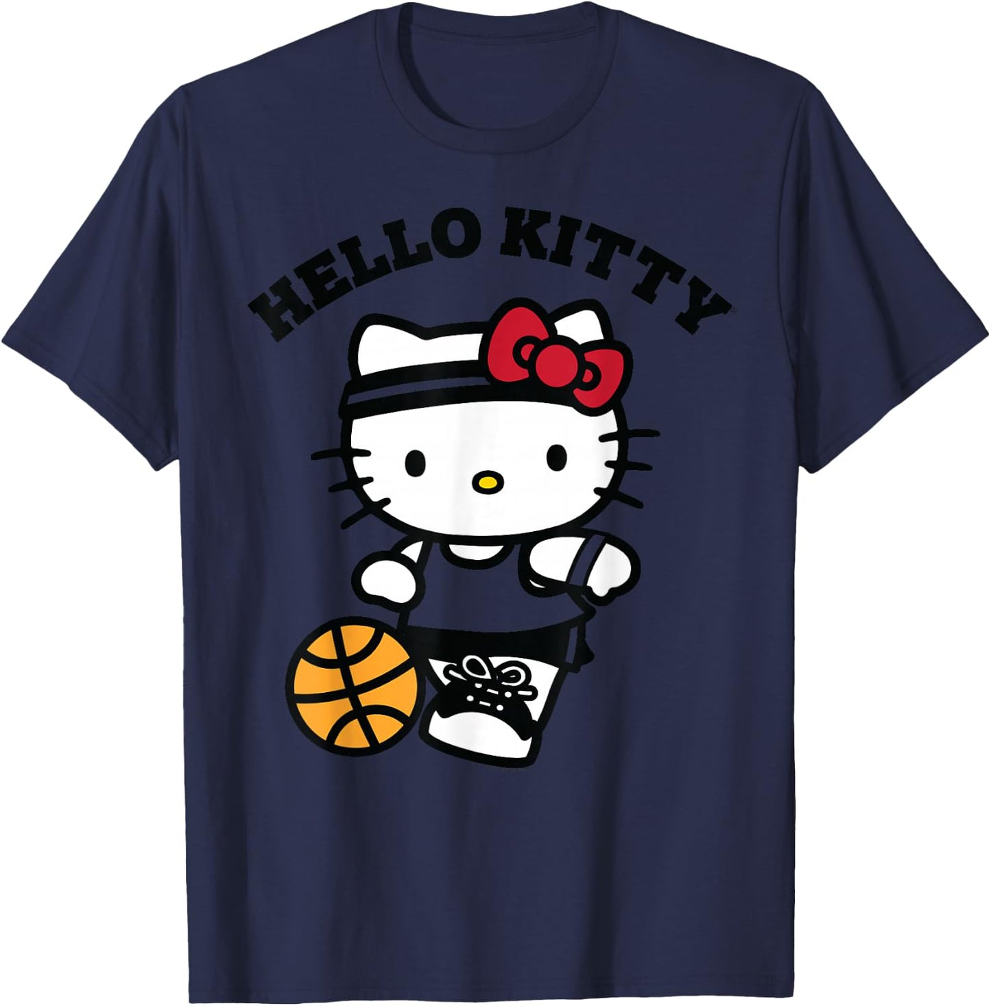 Hello Kitty Kids Basketball , Blue, Small T-Shirt - T-Shirt | Navy