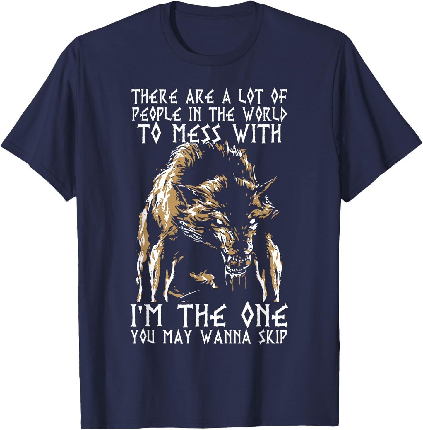 The One You Wanna Skip Wolf Shirt T-Shirt - T-Shirt | Navy