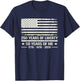 50th Birthday Born 1976 American Flag 250 Years of Liberty T-Shirt - T-Shirt | Navy