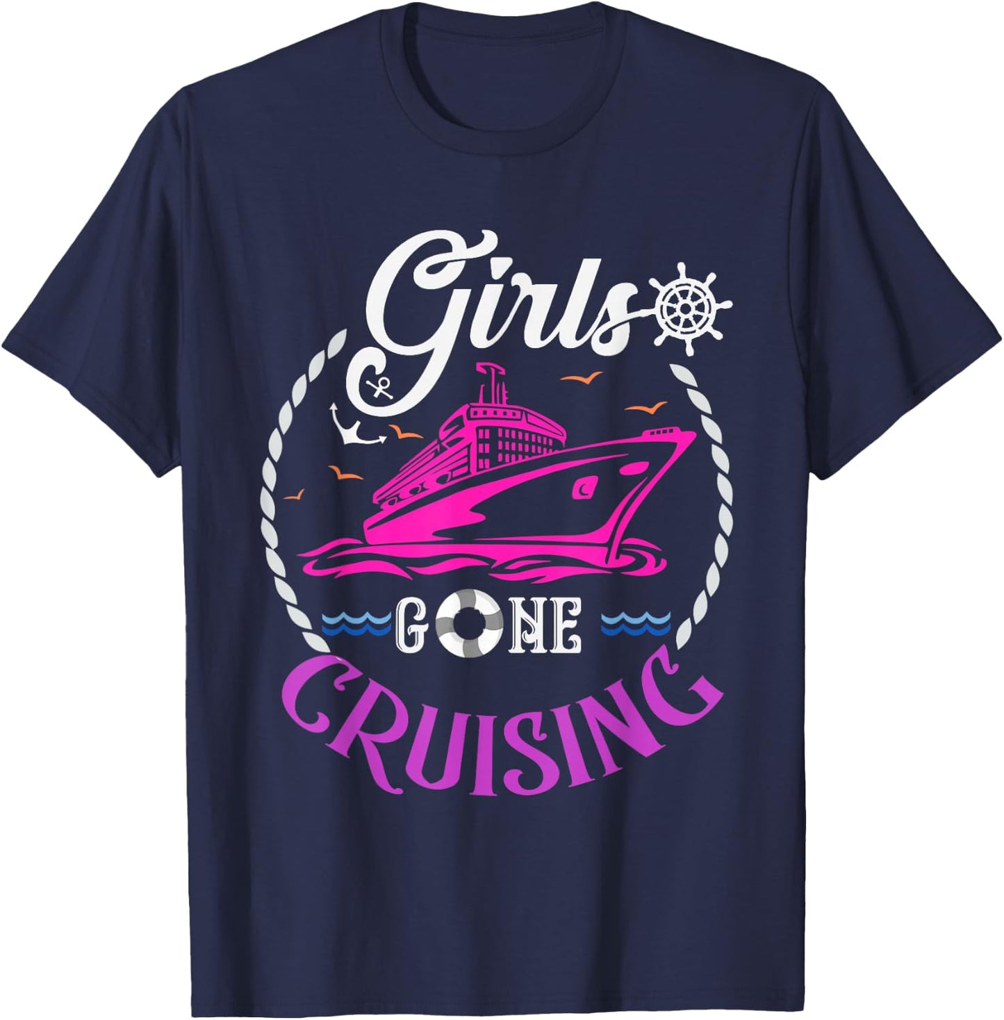 Girls Gone Cruising Cruise Lovers T-Shirt - T-Shirt | Navy