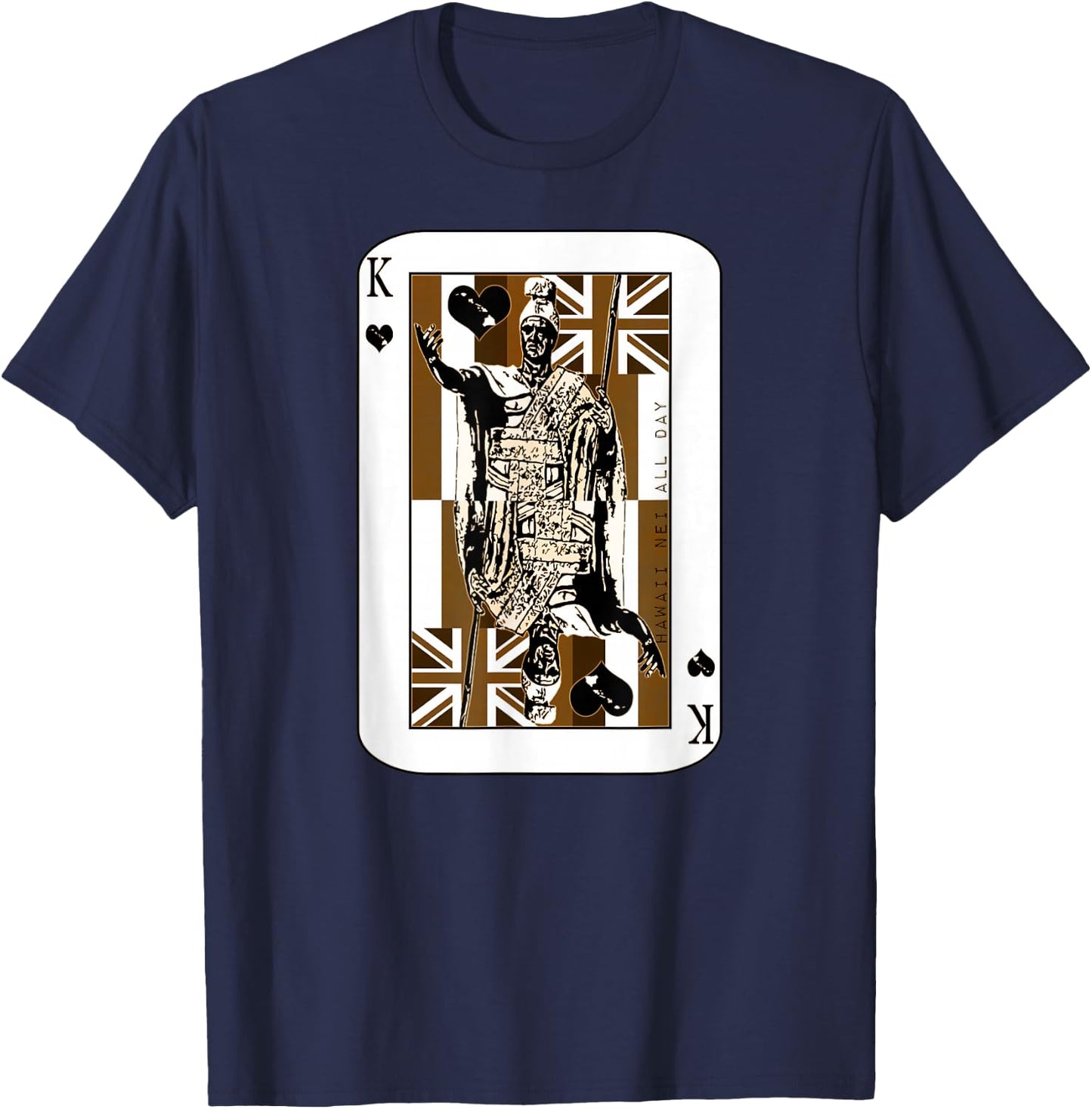King of Hawai'i Kamehameha by Hawaii Nei All Day T-Shirt - T-Shirt | Navy