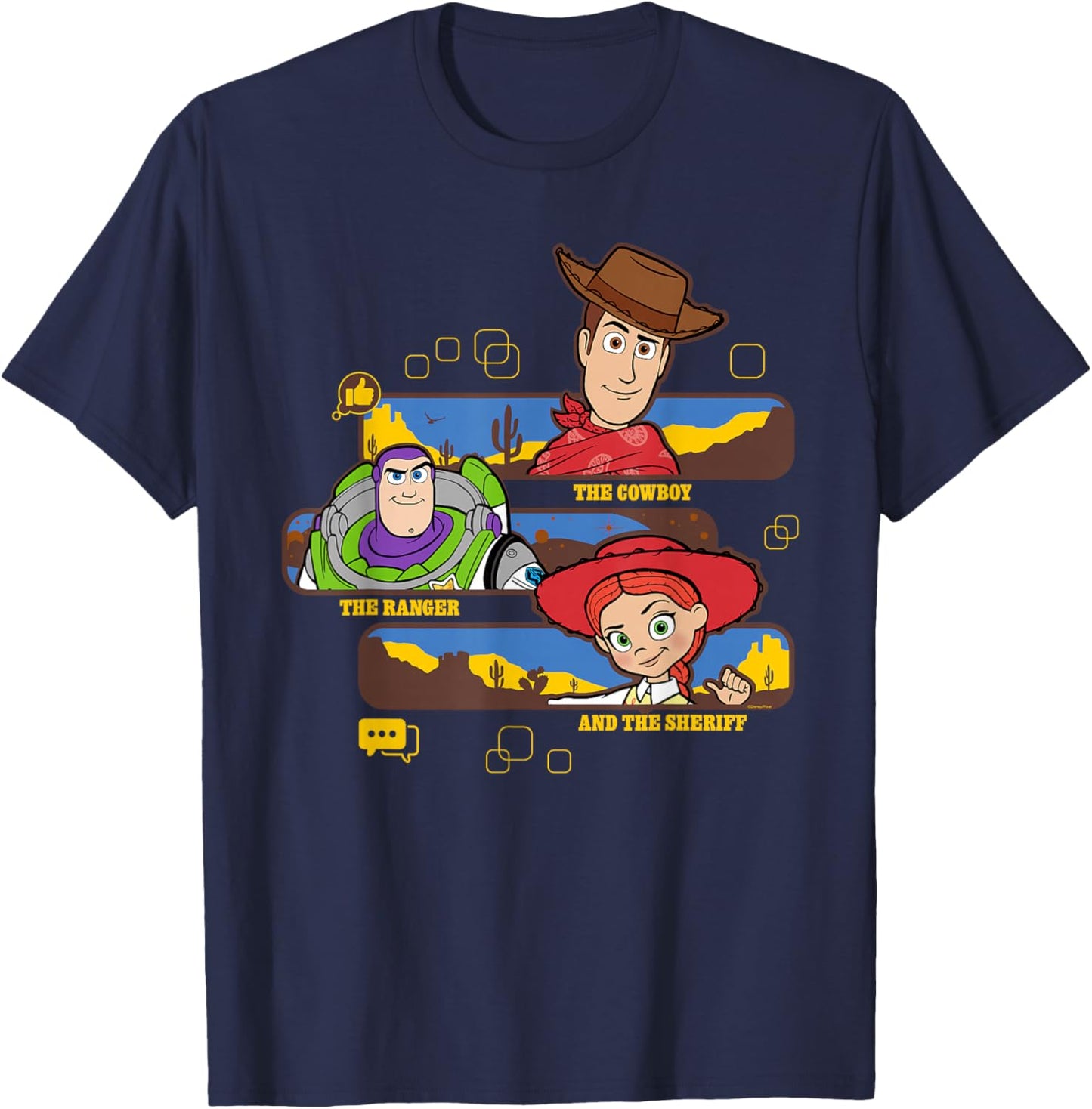 Disney and Pixar's Toy Story 5 Jessie Buzz & Woody Western T-Shirt - T-Shirt | Navy