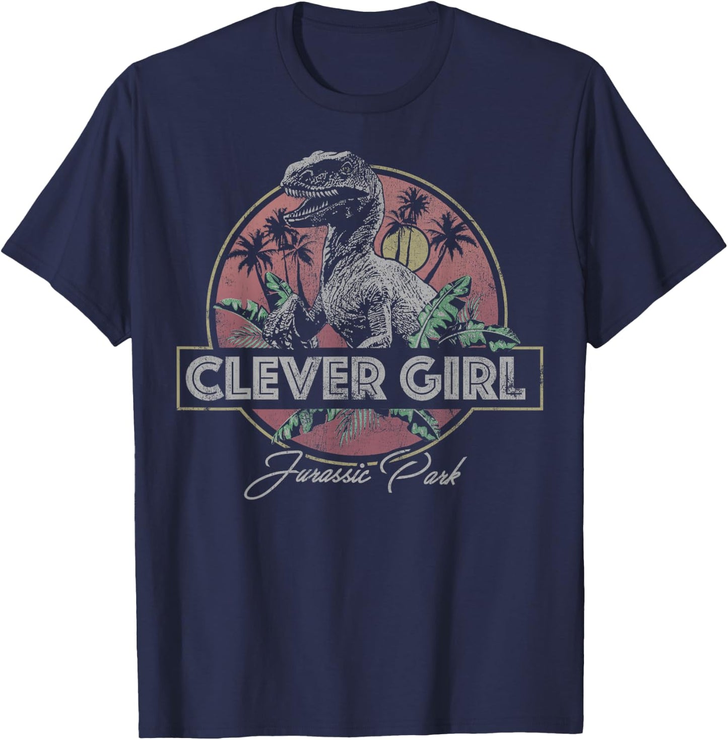 Jurassic Park Raptor Clever Girl Vintage Small T-Shirt - T-Shirt | Navy