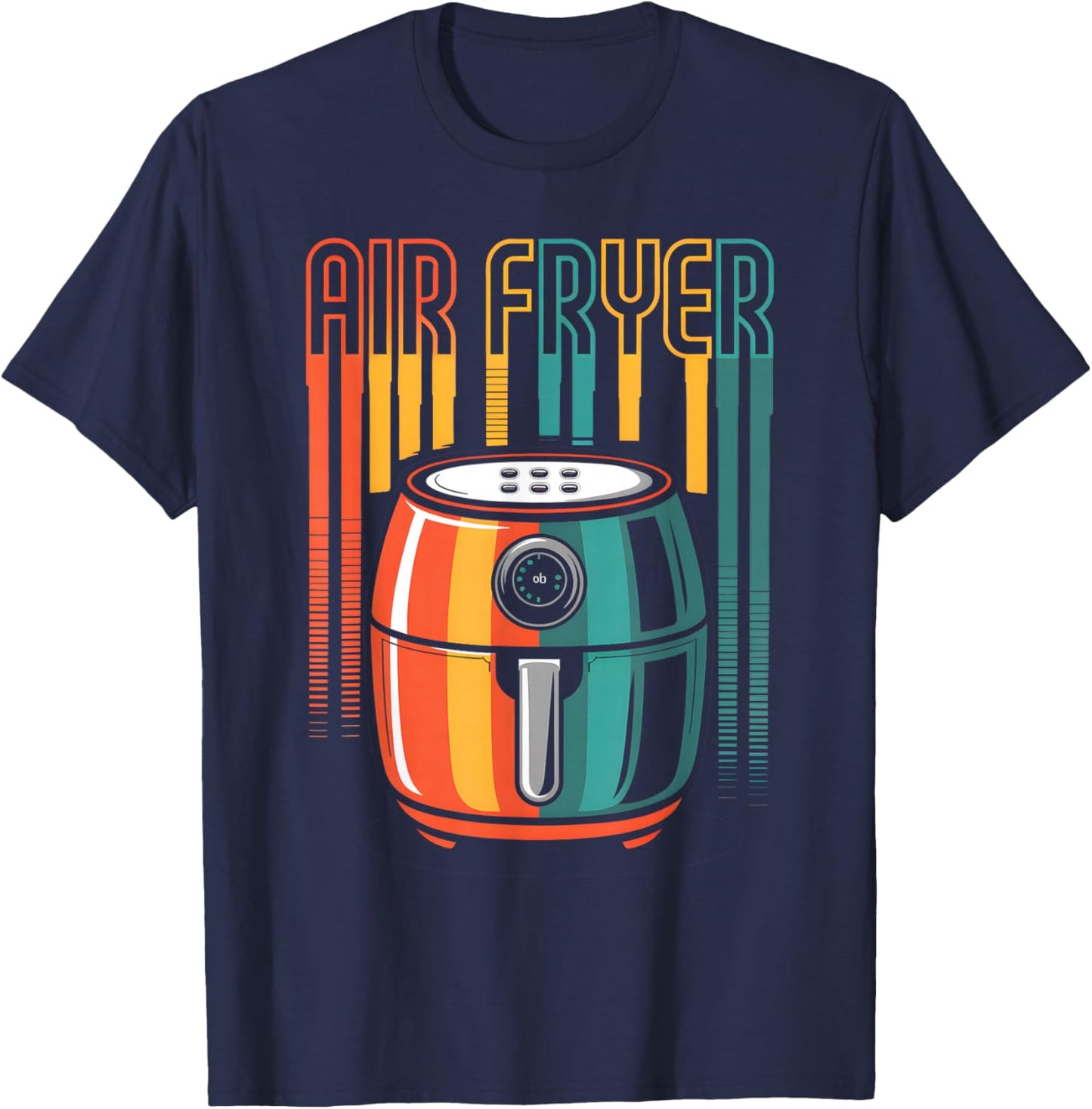 Air Fryer Retro T-Shirt - T-Shirt | Navy