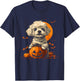 Mummy Havanese Pumpkin Scary Halloween Dog Lovers Costume T-Shirt - T-Shirt | Navy