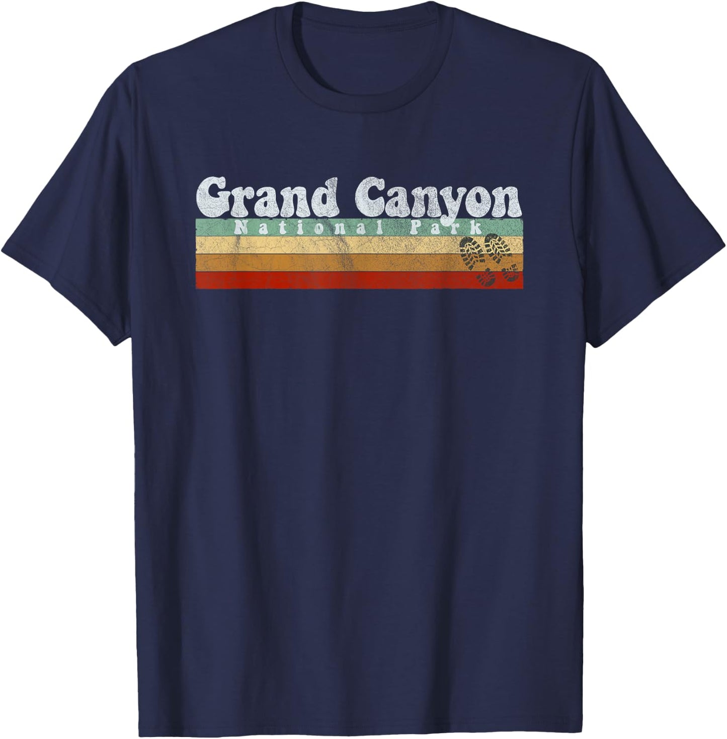 Vintage Grand Canyon Retro T Shirts -Adults and Kids Blue Short Sleeve Small T-Shirt - T-Shirt | Navy