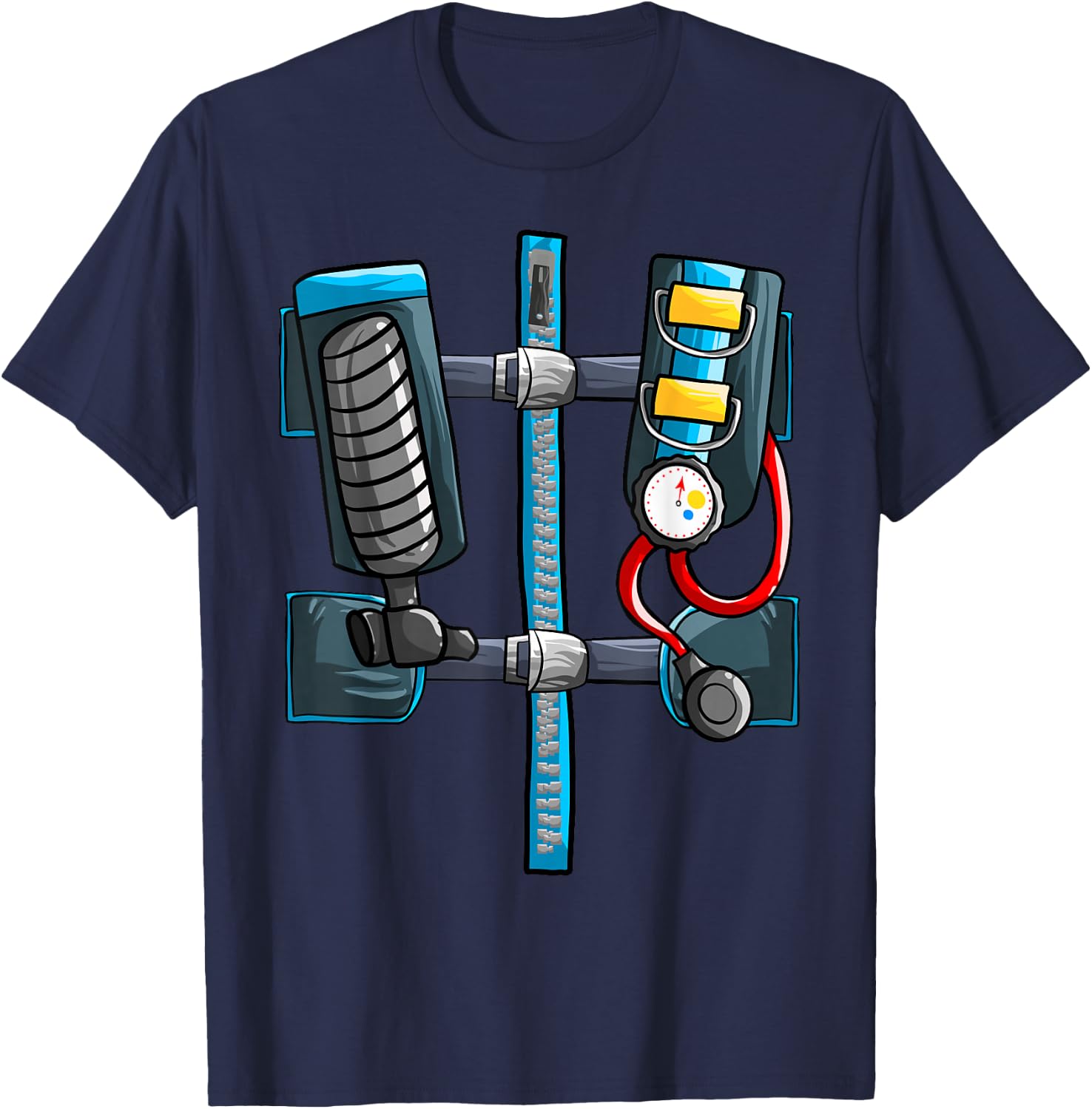Cool Scuba Diver | Funny Lazy DIY Halloween Costume Gift T-Shirt - T-Shirt | Navy