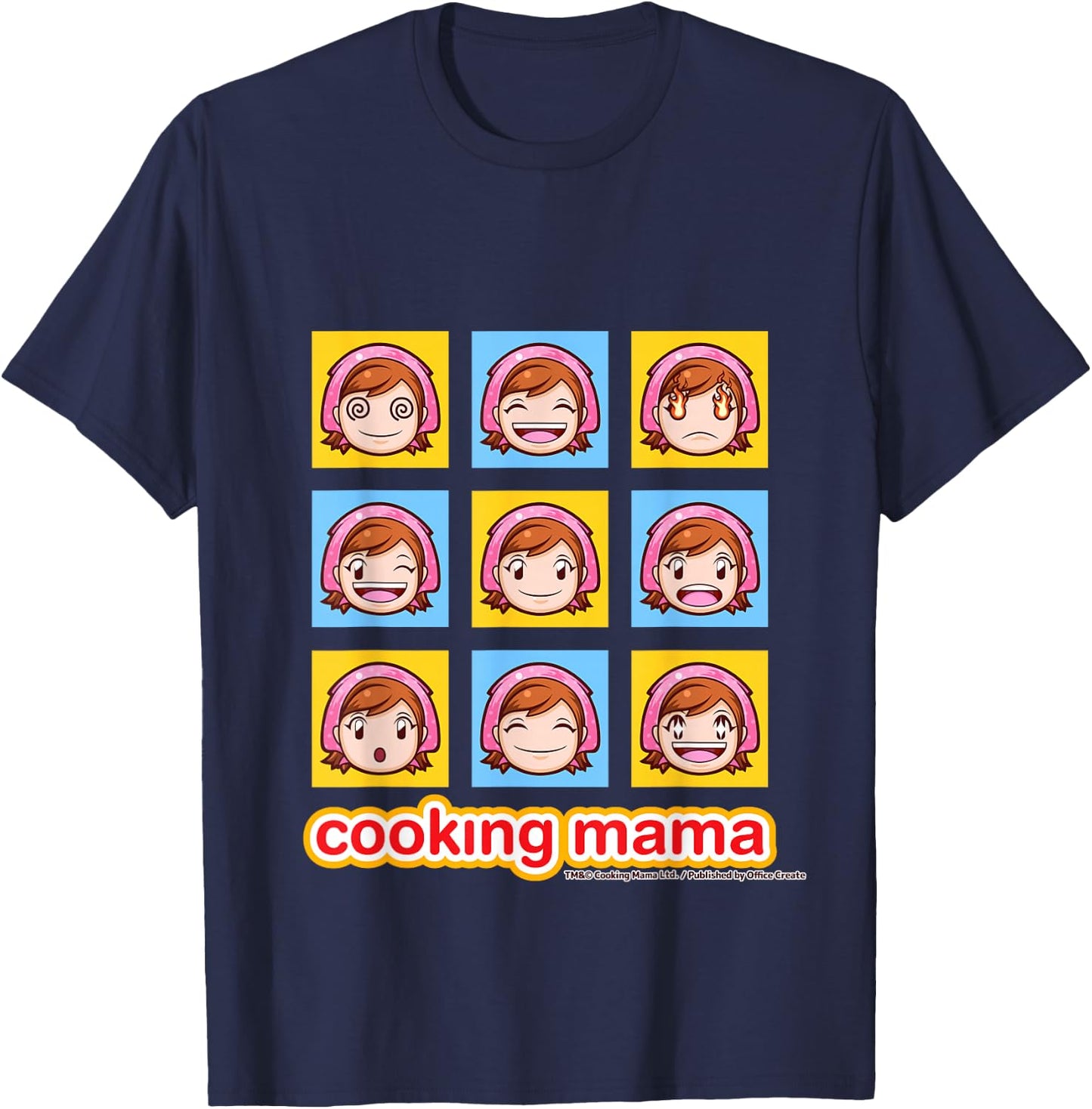 Cooking Mama Faces color T-Shirt - T-Shirt | Navy