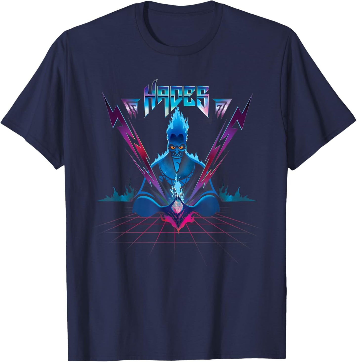 Disney Villains Hades 90s Rock Band T-Shirt - T-Shirt | Navy