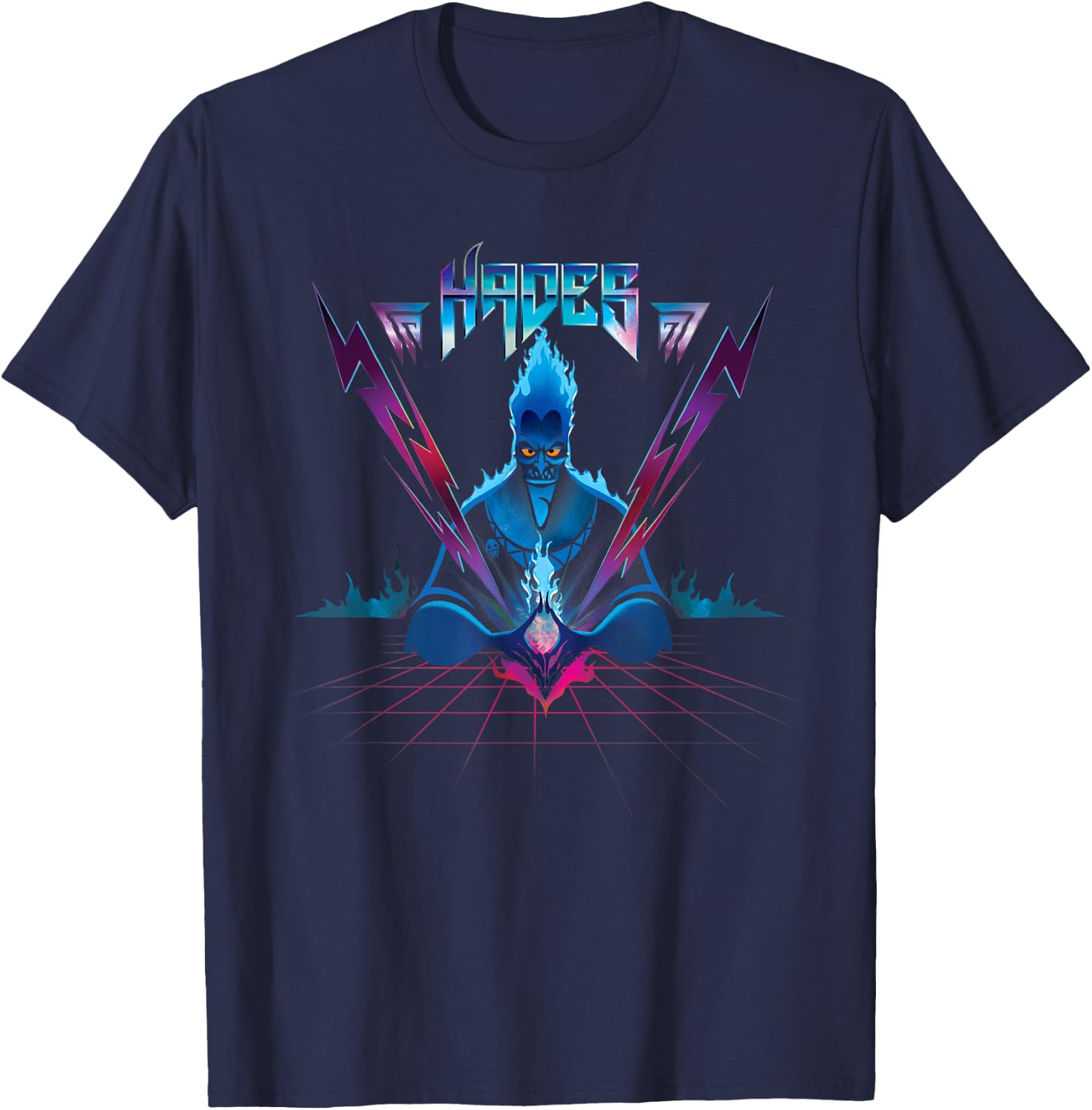 Disney Villains Hades 90s Rock Band T-Shirt - T-Shirt | Navy