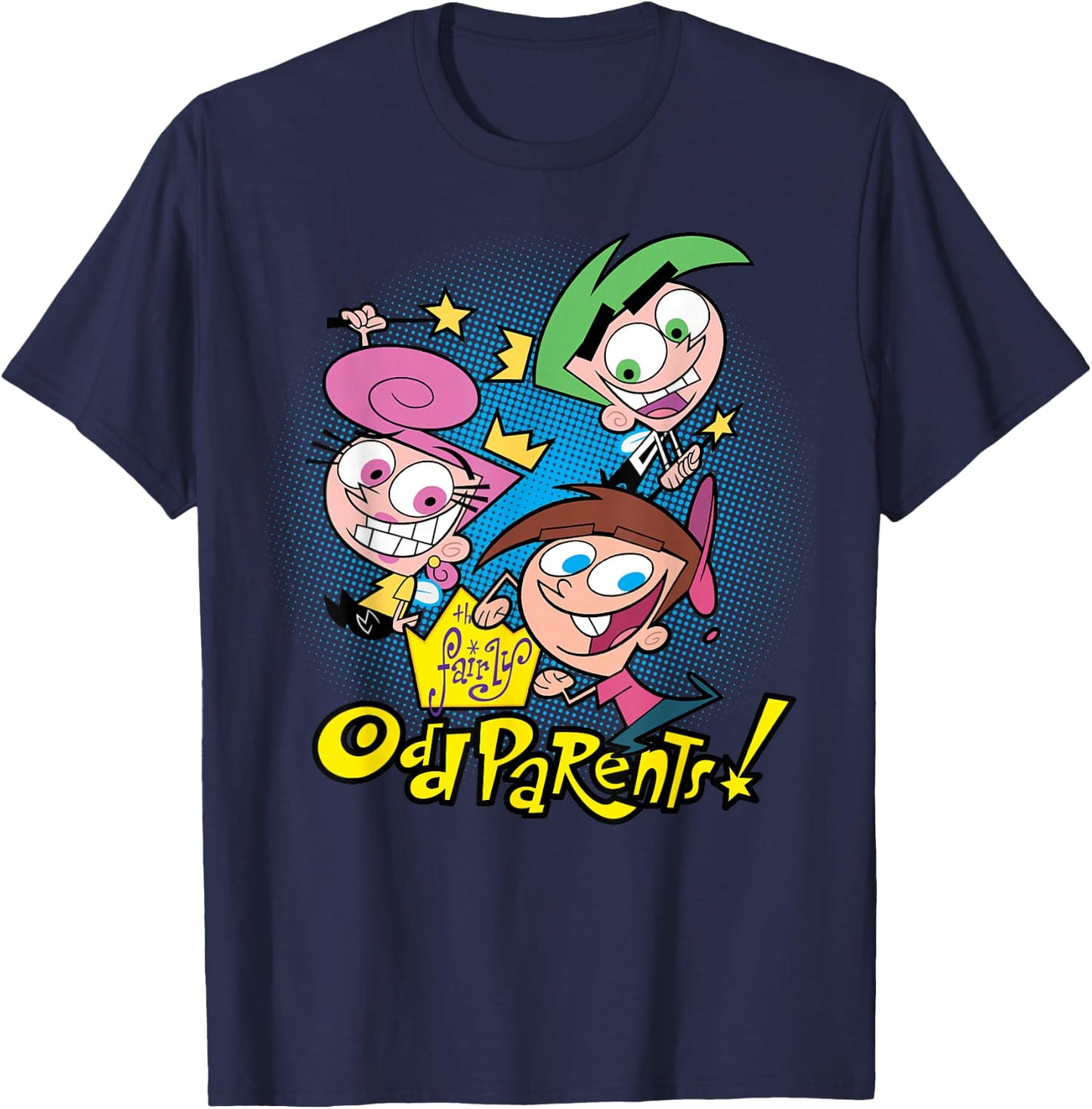 Nickelodeon The Fairly OddParents Timmy Cosmo and Wanda T-Shirt - T-Shirt | Navy