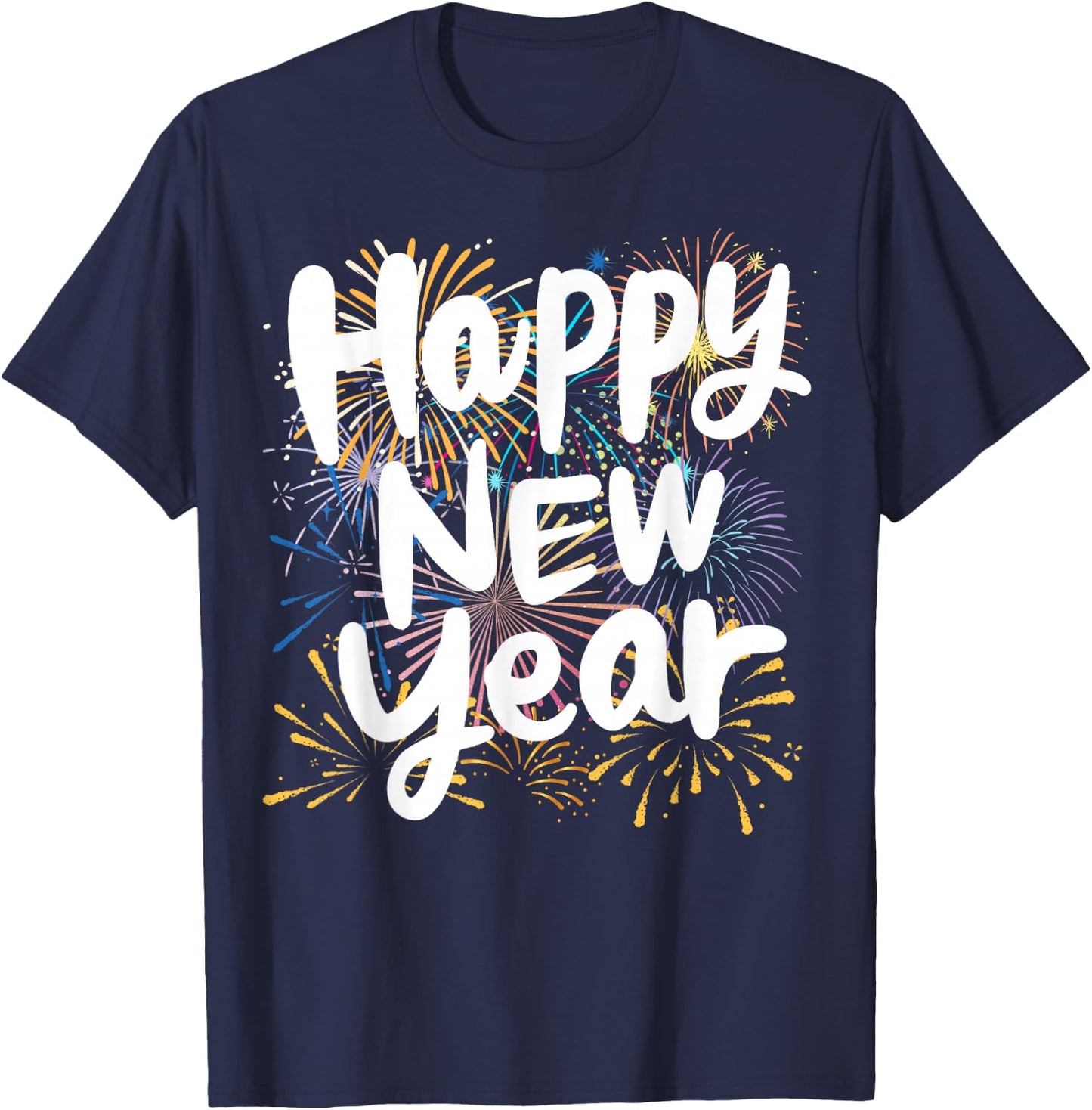 Happy New Year Eve Party 2026 Family Matching Fireworks T-Shirt - T-Shirt | Navy