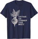 Thyme To Turnip The Beet Garden Vegetable Funny Vegan T-Shirt - T-Shirt | Navy