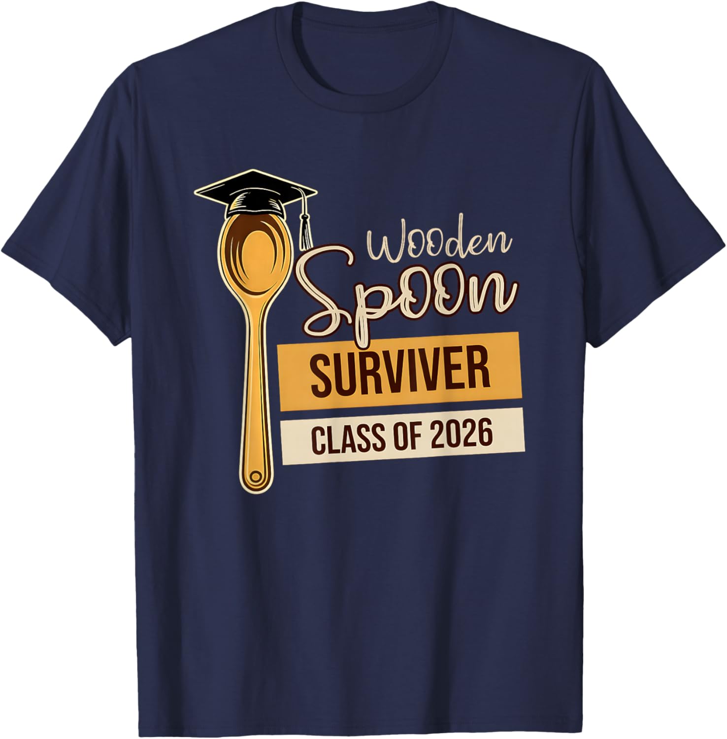 Wooden Spoon Survivor Class of 2026 T-Shirt - T-Shirt | Navy