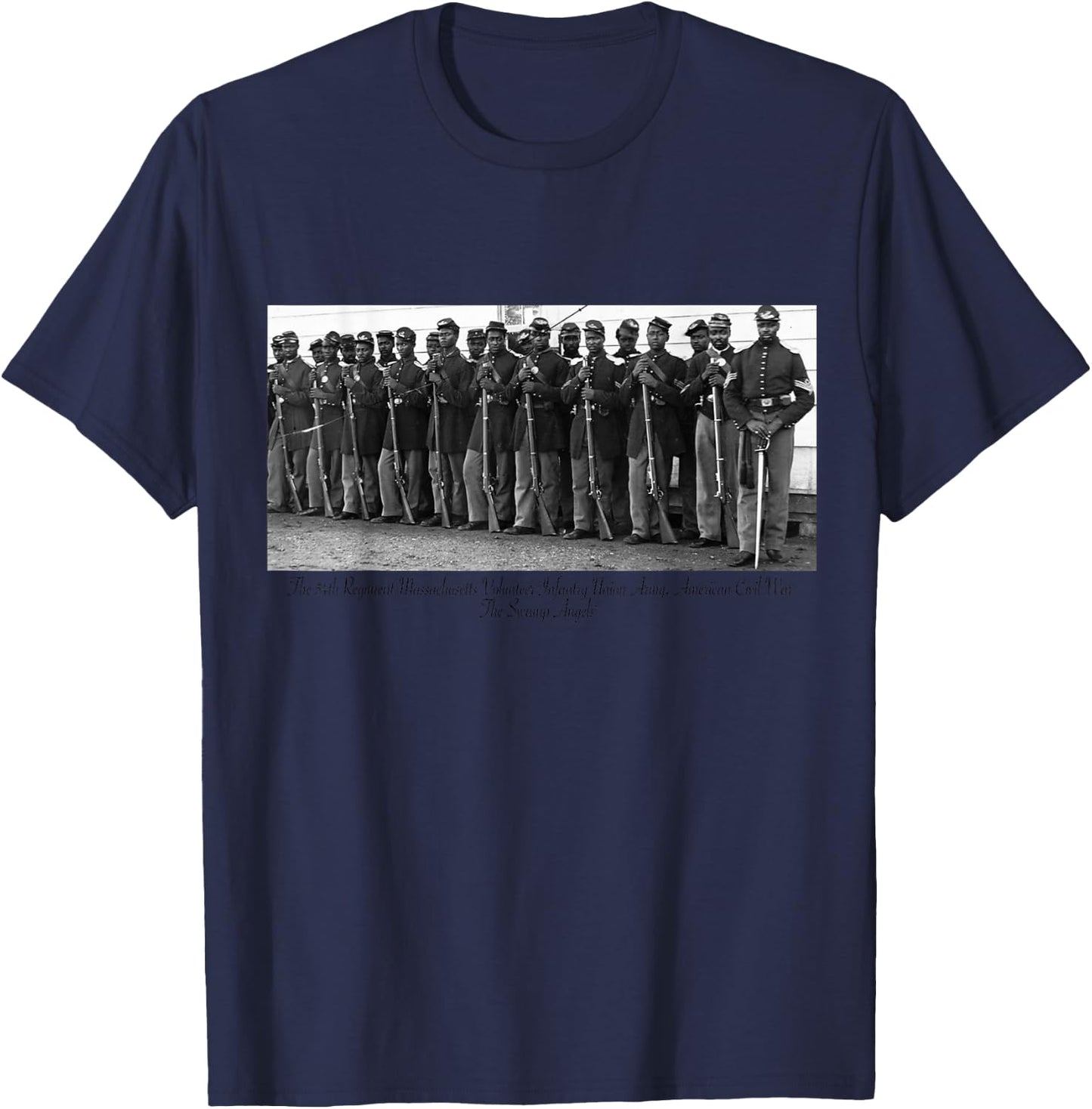 US Civil War Legacy All Black Regiment T-Shirt - T-Shirt | Navy