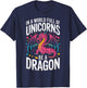 In A World Full Of Unicorns Be A Dragon T-Shirt - T-Shirt | Navy