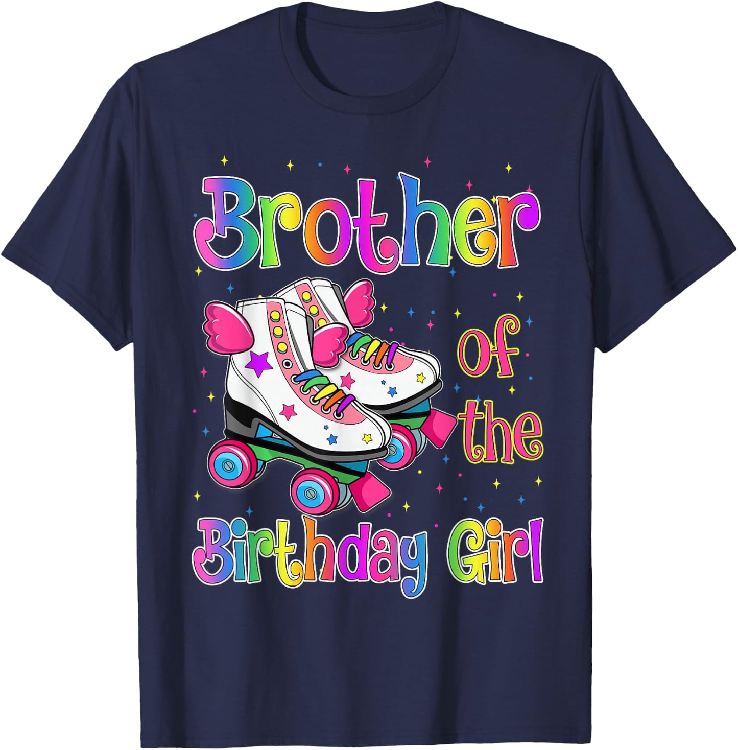 Brother Birthday Rolling Skate Birthday family Party T-Shirt - T-Shirt | Navy