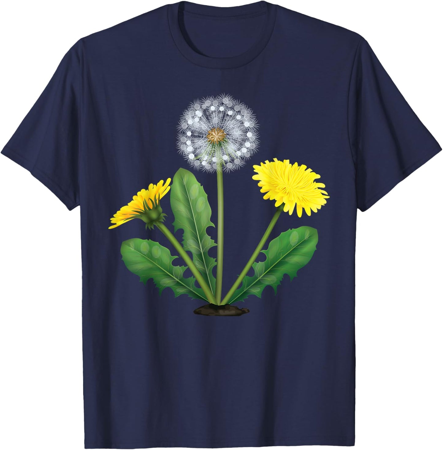 Dandelion Summer Flower Shirt Love Plants Gardening Men Women Kids T-Shirt - T-Shirt | Navy