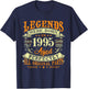 30th Birthday Vintage Legends Born In 1995 30 Years Old T-Shirt - T-Shirt | Navy