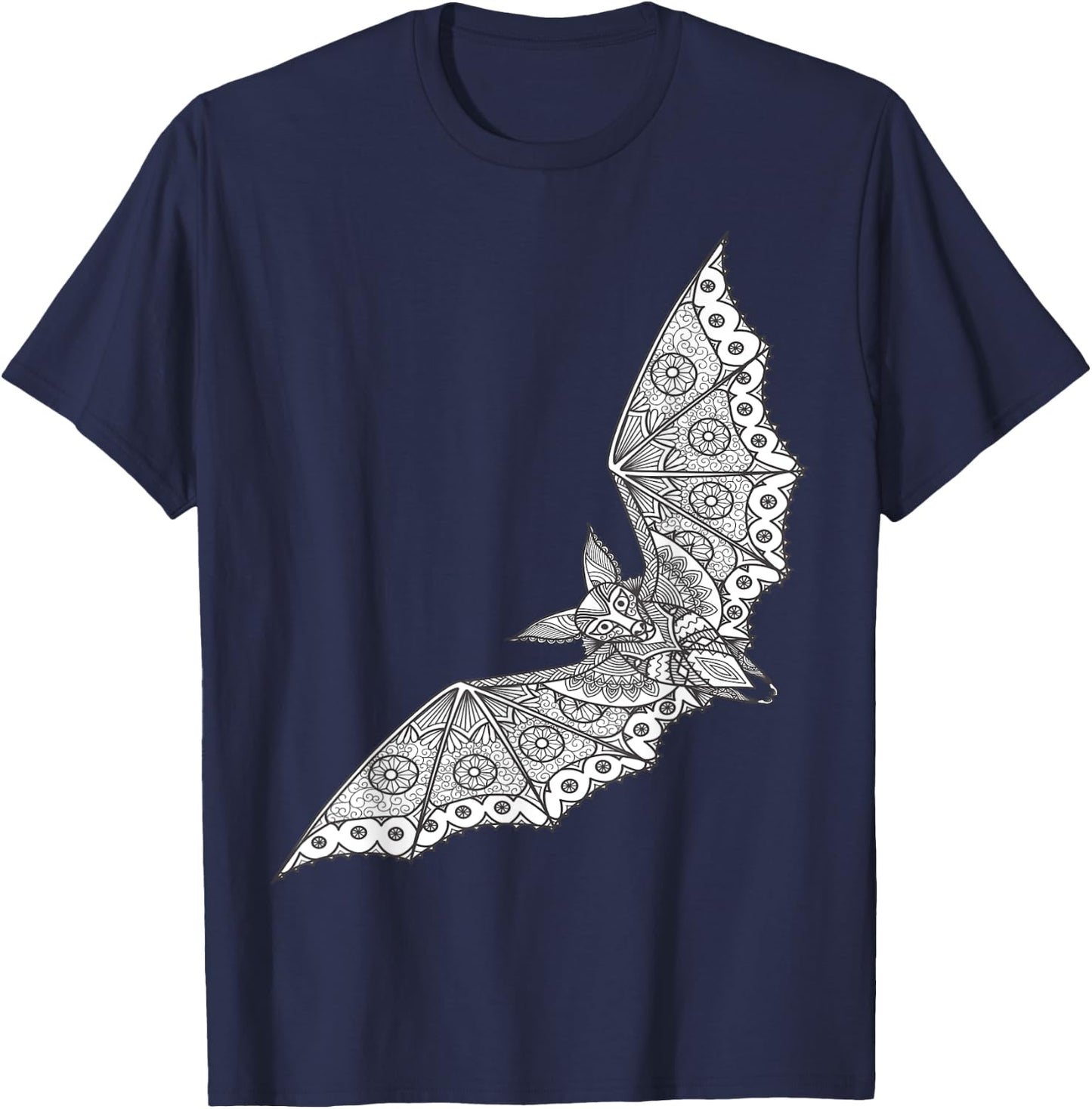 Bat - Color Your Own Colorific Design T-Shirt - T-Shirt | Navy