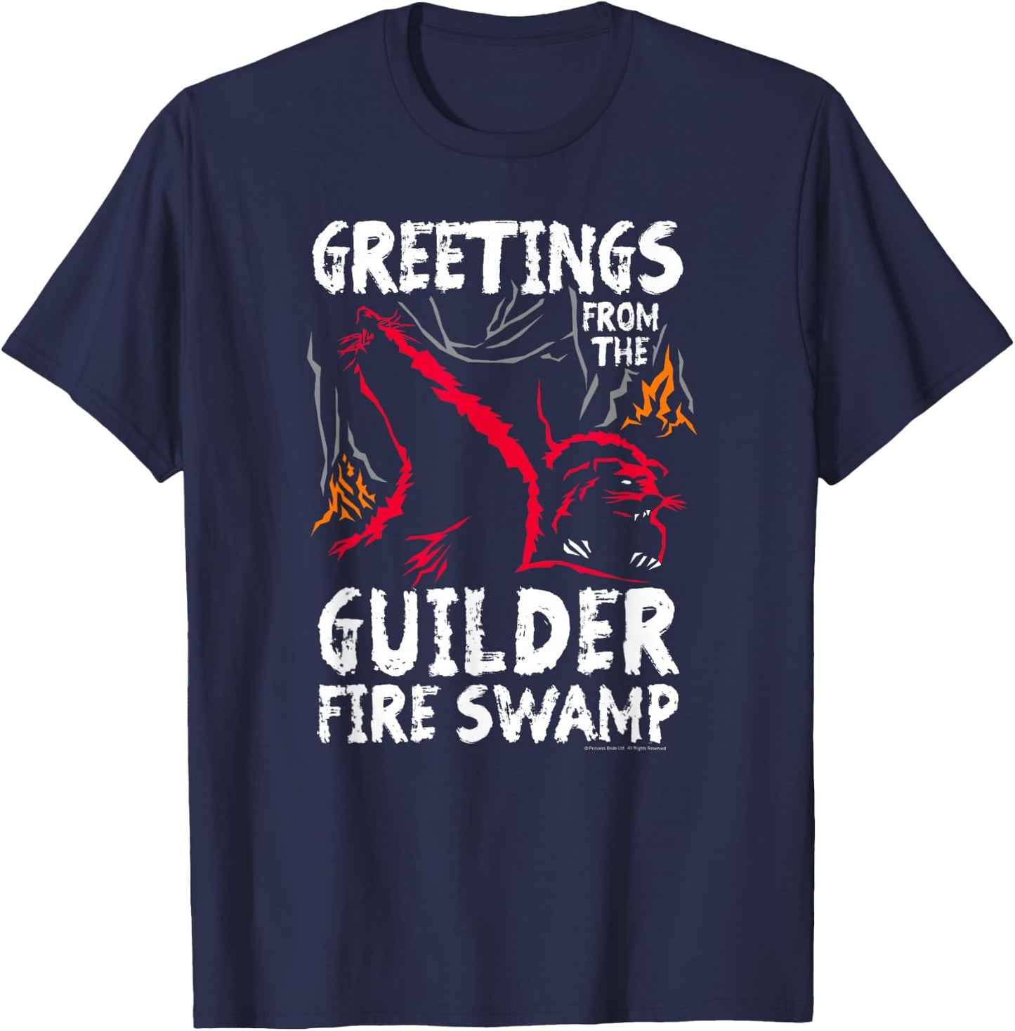 The Princess Bride Greetings from the Guilder Fire Swamp T-Shirt - T-Shirt | Navy