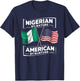 Half Nigerian Half American USA Flag Nigeria America T-Shirt - T-Shirt | Navy