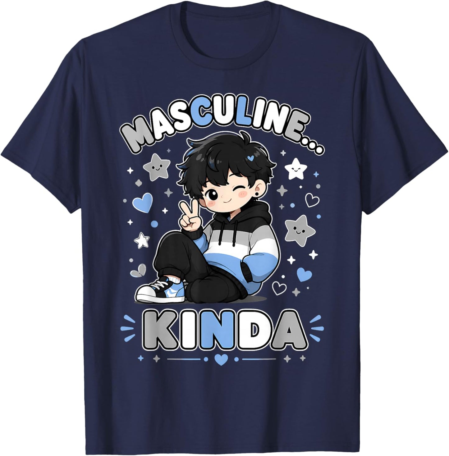 Funny Demiboy T-Shirt - T-Shirt | Navy