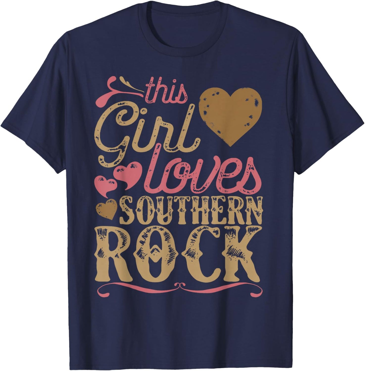 Southern Rock Shirt Gift Present Music T-Shirt - T-Shirt | Navy