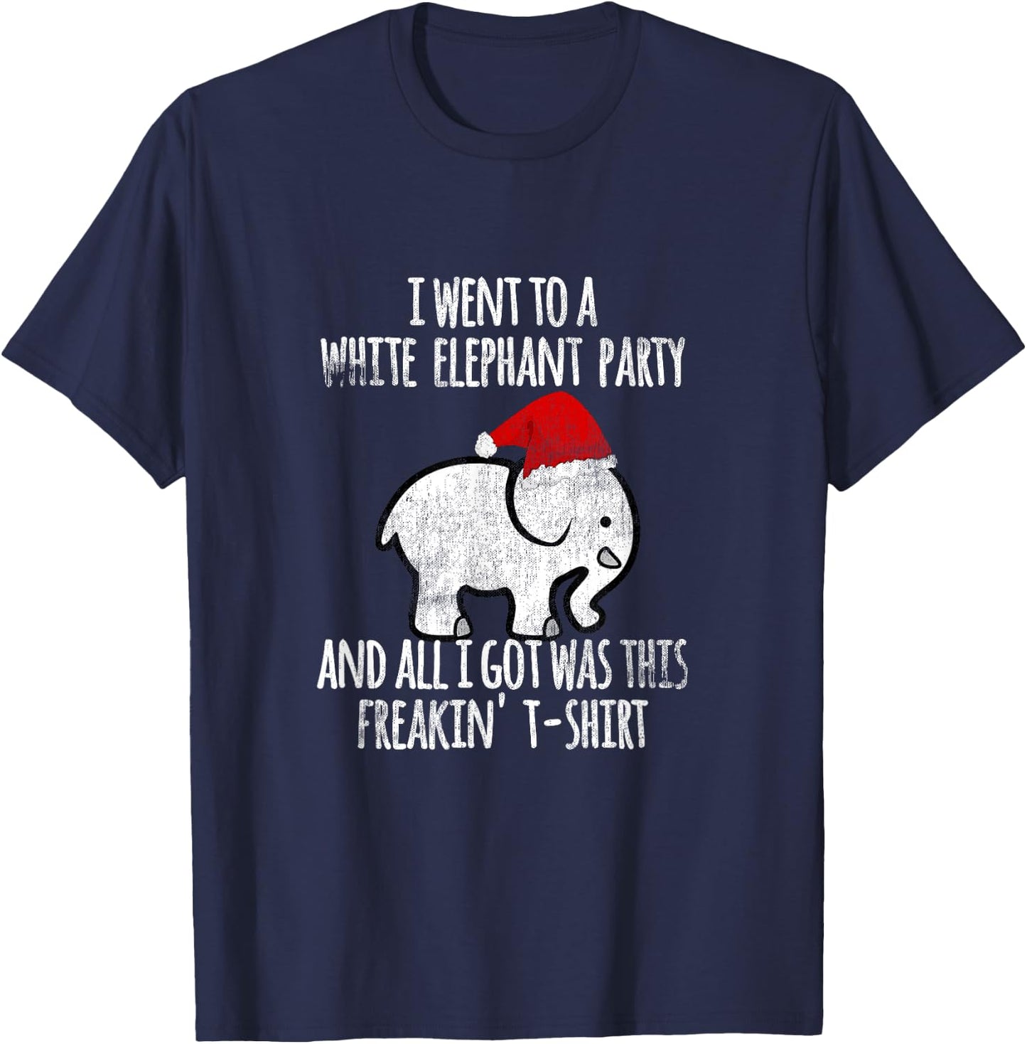 White Elephant Christmas Fun Gift Exchange Contest T-Shirt - T-Shirt | Navy