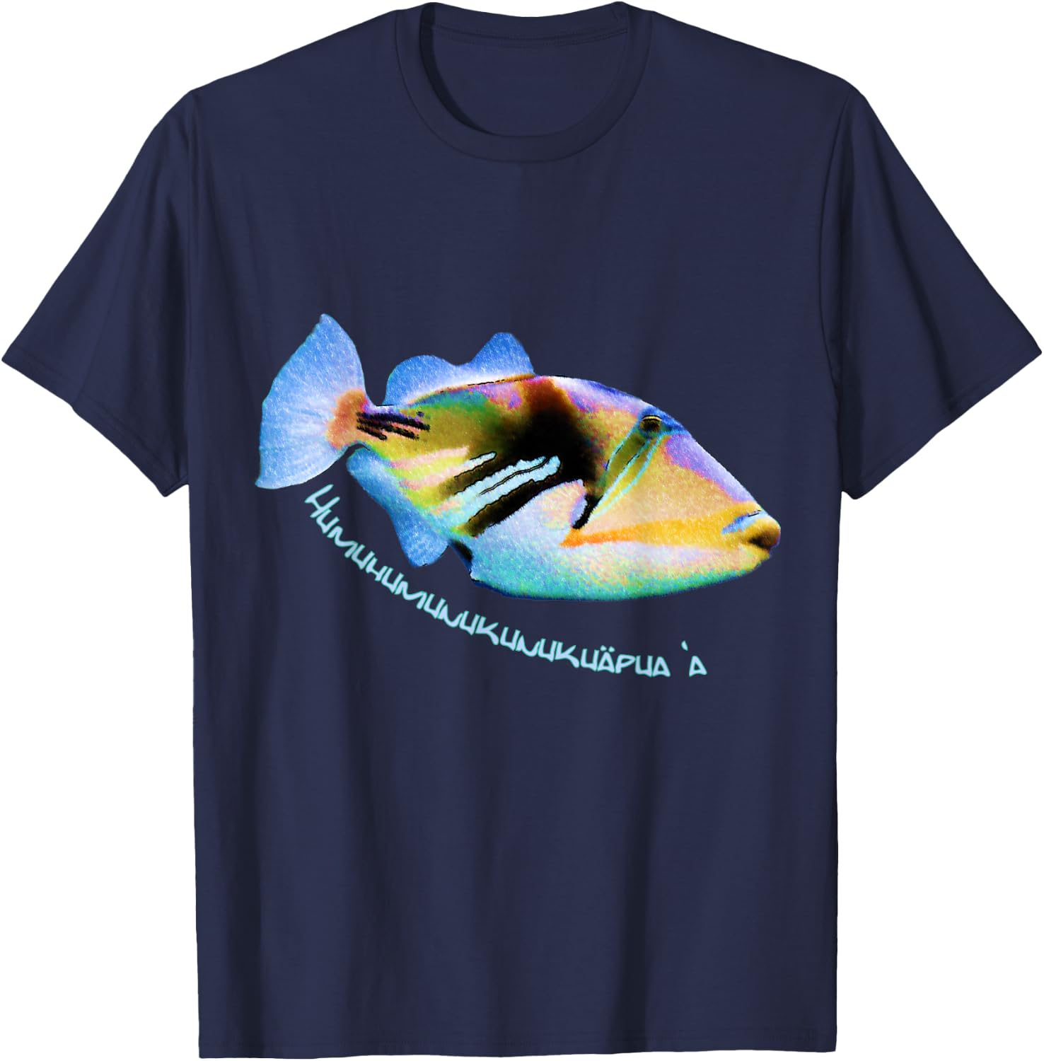Hawaiian Triggerfish Hawaii T-Shirt - T-Shirt | Navy