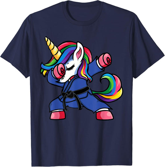 Dabbing Unicorn Brazilian Jiu Jitsu Mom , BJJ Women Girls Small T-Shirt - T-Shirt | Navy