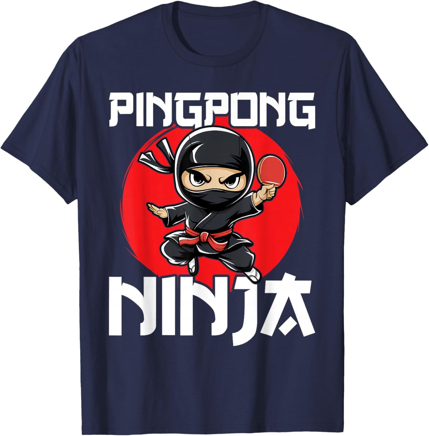 Funny Ping Pong Ninja Table Tennis T-Shirt - T-Shirt | Navy