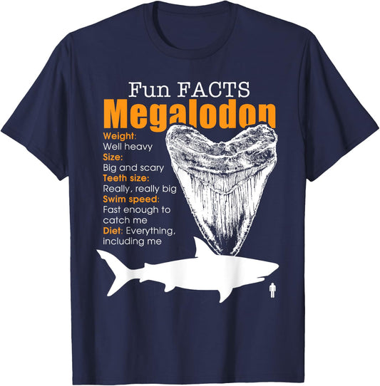 Megalodon , great Gift shark enthusiasts T-Shirt - T-Shirt | Navy