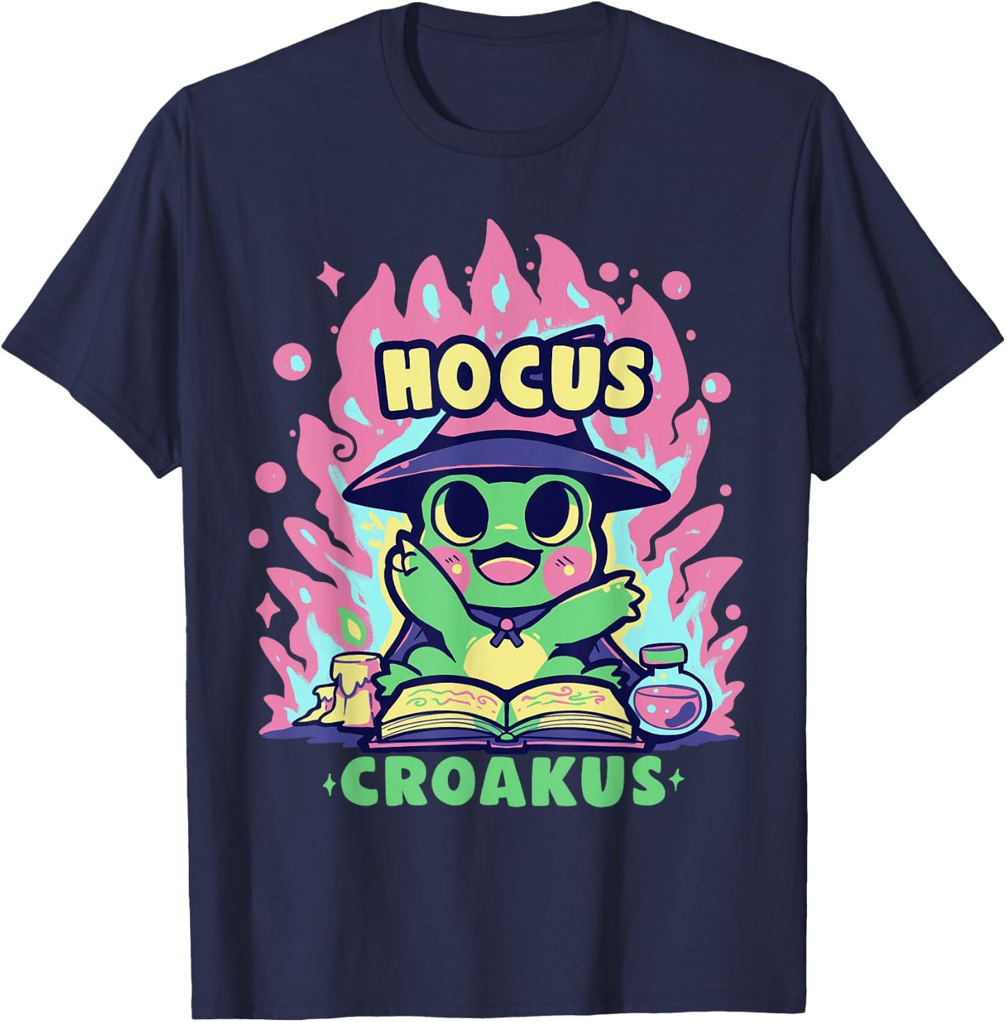 Witchy Spell Frog T-Shirt - T-Shirt | Navy