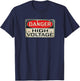 DANGER HIGH VOLTAGE Old Rusted Danger Sign . T-Shirt - T-Shirt | Navy