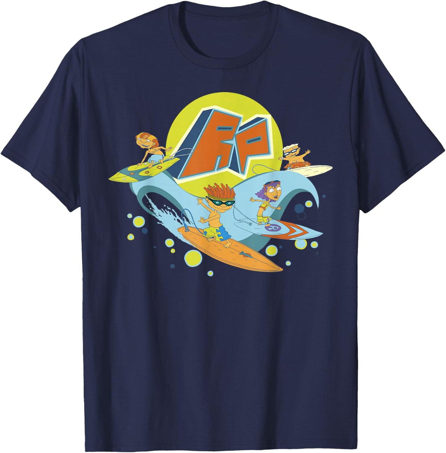 Rocket Power Surfing Group Shot Logo T-Shirt - T-Shirt | Navy