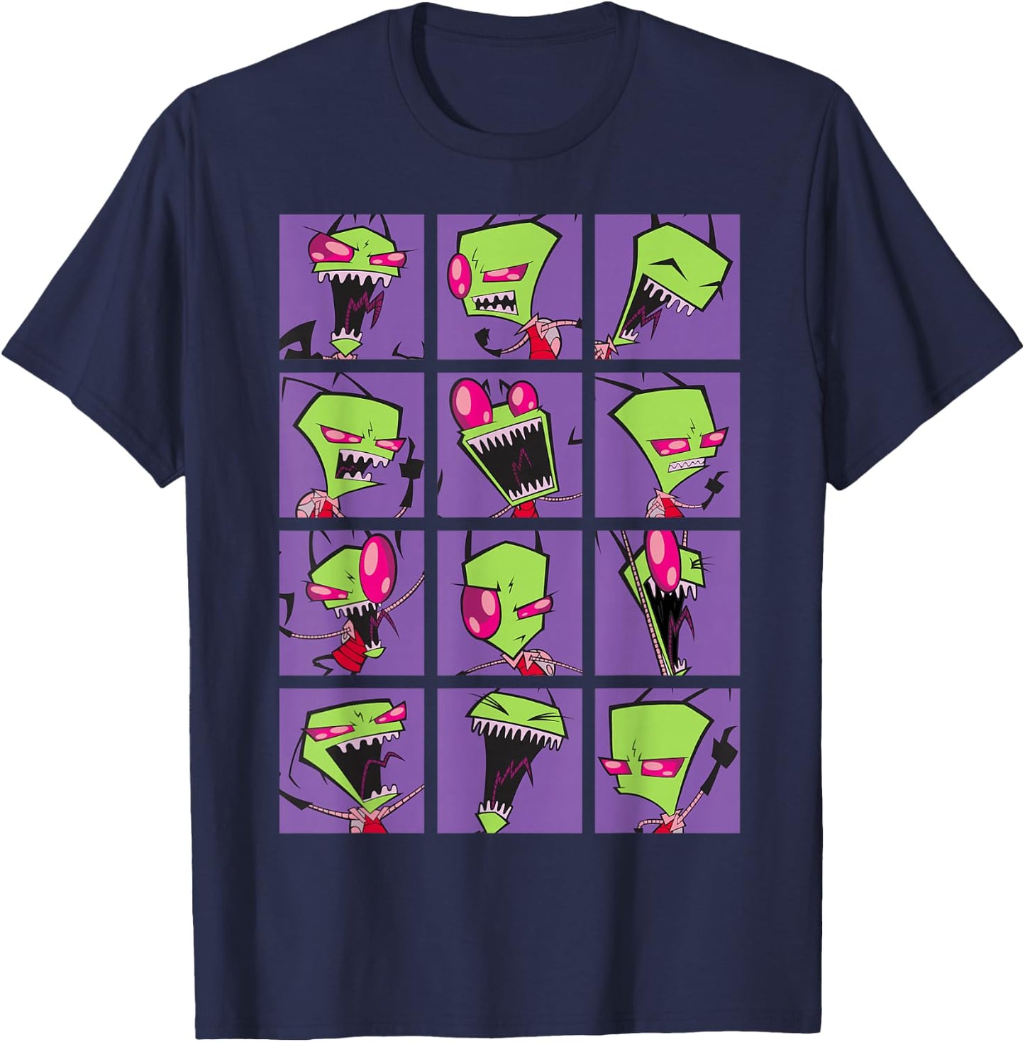 Nickelodeon Invader Zim Freak Out Collage T-Shirt - T-Shirt | Navy