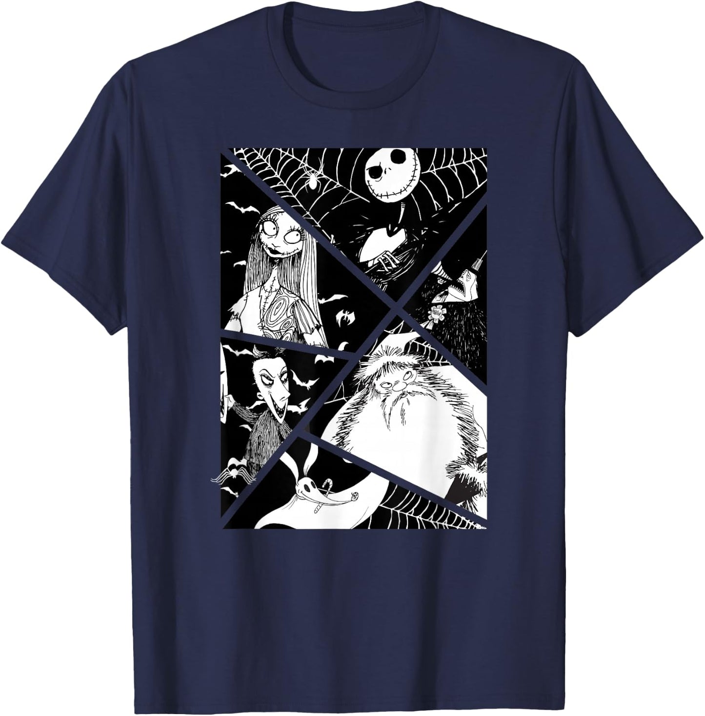 The Nightmare Before Christmas - Jack Sally Santa Lock Zero T-Shirt - T-Shirt | Navy