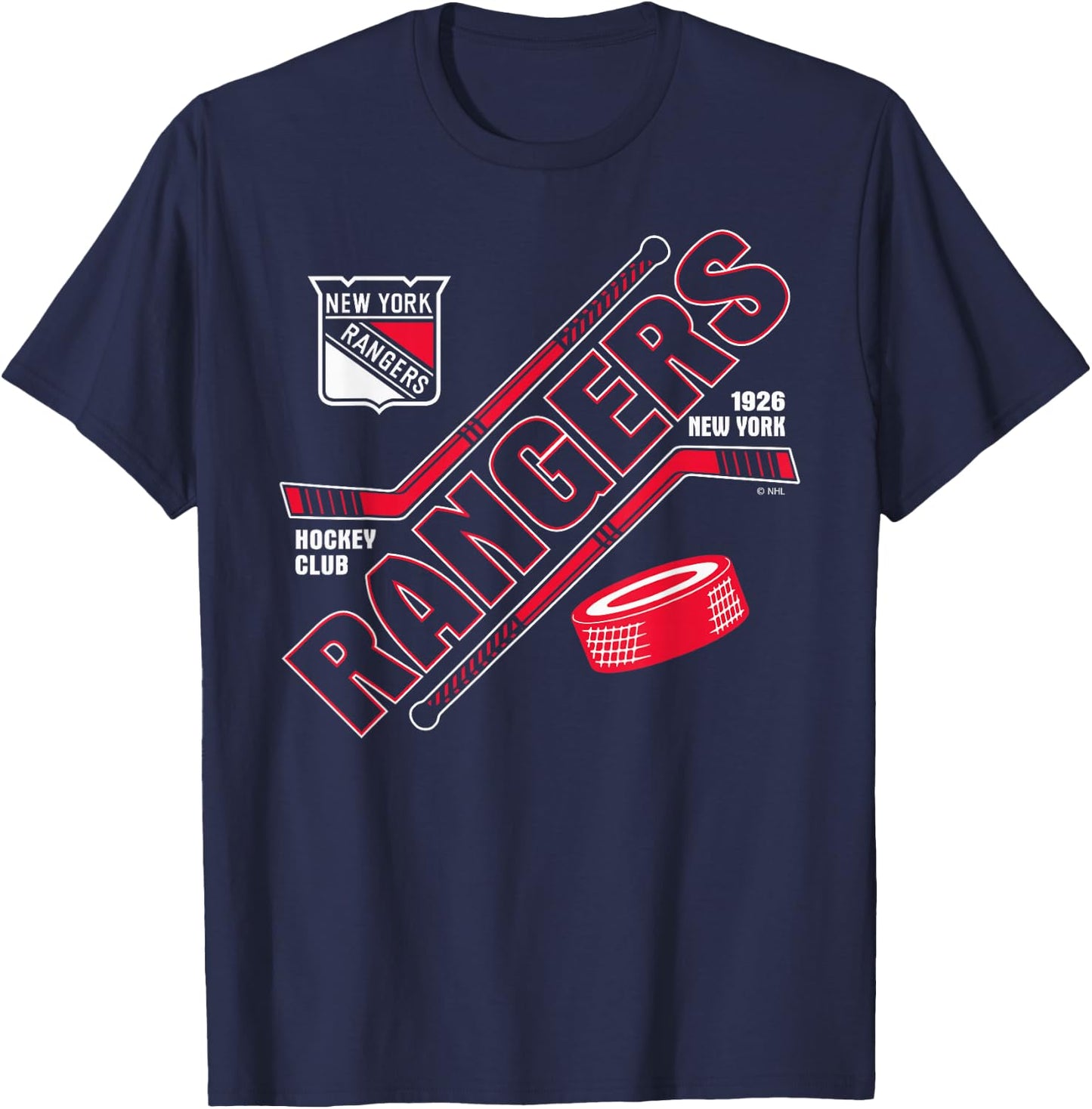 New York Rangers Force Blue Officially Licensed T-Shirt - T-Shirt | Navy